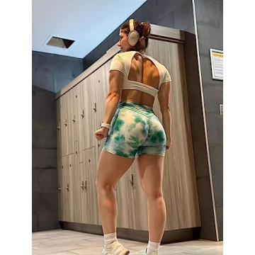 Aoxjox Short Sleeve Crop Top for Supportive Style