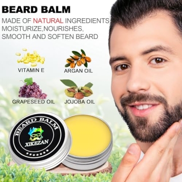 Beard Grooming Kit with Straightener and Essentials for Men