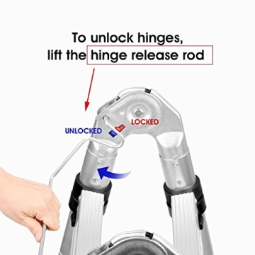 Bowoshen Telescopic Ladder 16.5ft - Safe & Portable