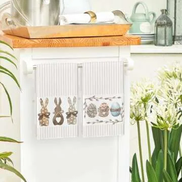 Artoid Mode Easter Kitchen Towels Set of 2 for Spring