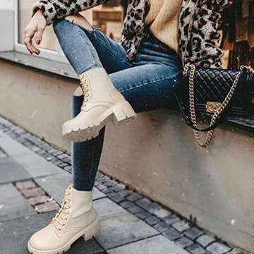 Stylish YETIER Lug Sole Ankle Bootie for Women