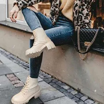Stylish YETIER Lug Sole Ankle Bootie for Women