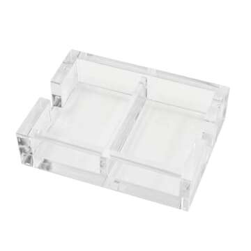 Caspari Acrylic Bridge Playing Card Decks Holder, Clear, 1 Count
