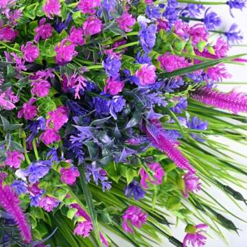 maxkes Artificial Plants Outdoor, 20PCS Lifelike Artificial Flowers for Front Porch Decor