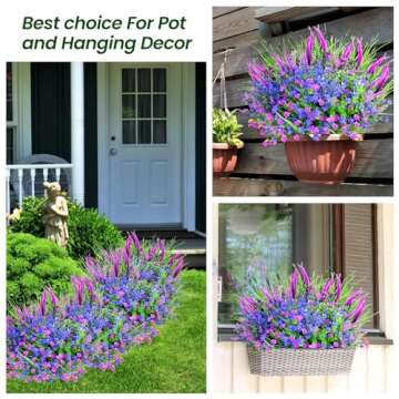 maxkes Artificial Plants Outdoor - 20PCS UV Resistant Flowers