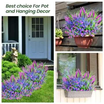 maxkes Artificial Plants Outdoor - 20PCS UV Resistant Flowers