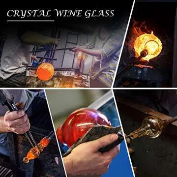 HOJIBOFA Red Wine Glasses, Wine Glasses set of 4,Hand Blown Burgundy Lead-Free Premium Crystal Clear Wine Glass,Ultra-thin Large Glass Goblets For Best Wine Tasting,Great Gift Packaging (15OZ)