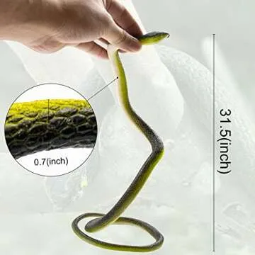 Porgaten Realistic Rubber Snakes for Garden & Parties