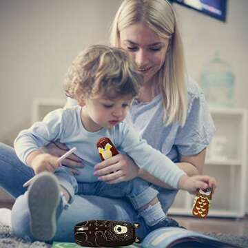 Tphon Russian Nesting Dolls Bear Wooden Matryoshka Dolls for Kids Handmade Cute Cartoon Animals Patt...