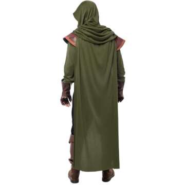 Spooktacular Creations Renaissance Robin Hood Costume Men Adult, Set Made of Leather for Halloween Costume (Small)