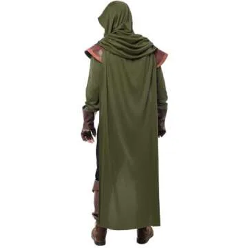 Spooktacular Creations Renaissance Robin Hood Costume Men Adult, Set Made of Leather for Halloween Costume (Small)