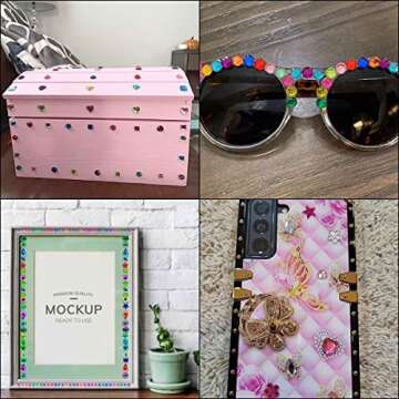 1200 Pack Acrylic Flatback Rhinestones Jewels Craft Gems Jewels Crafts Gemstone Pirate Treasure Jewe...