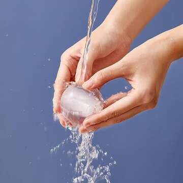 Washable Reusable Gel Lint Roller Ball for Pet Hair, Portable Dog Cat Pet Hair Remover for Clothes, Sticky Cleaner, Dust Fuzz Fur for Travel Household (Pink)