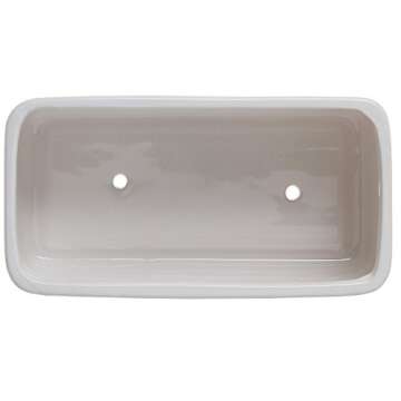 Elegant White Ceramic Indoor Planter with Drainage