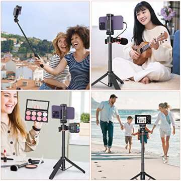 UURIG 20.1" Mini Phone & Camera Tripod – 360° Extendable Selfie Stick