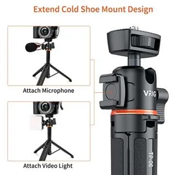 UURIG 20.1" Mini Extendable Tripod with 360° Ball Head