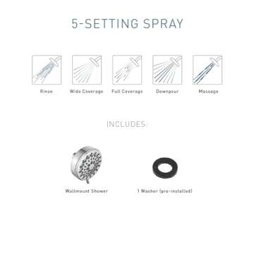 Moen Ignite Chrome Five-function Shower Head 2.5 GPM