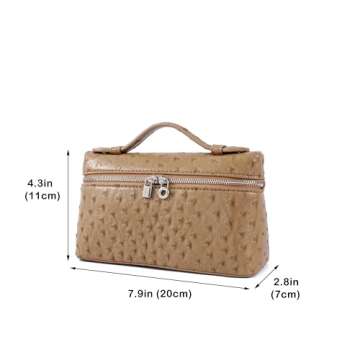 Rejolly Crossbody Bag for Women L19 Pouch Top-Handle Leather Bag Designer Shoulder Handbag Quiet Luxury Trendy Purse Khaki