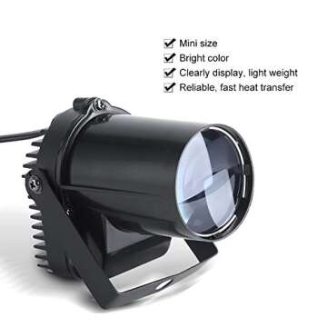 TOPINCN Pinspot Light, LED Pinspot Stage Light 12W LED Beam Spotlight for KTV Bar Party Stage Pub Festival Effect Pinspot Lights Lighting Show US Plug 110V