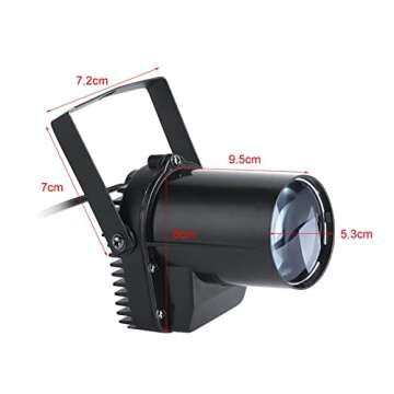 TOPINCN Pinspot Light, LED Pinspot Stage Light 12W LED Beam Spotlight for KTV Bar Party Stage Pub Festival Effect Pinspot Lights Lighting Show US Plug 110V