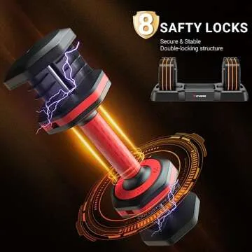 Rendpas Adjustable Dumbbells Set - 15-55 lbs Weights