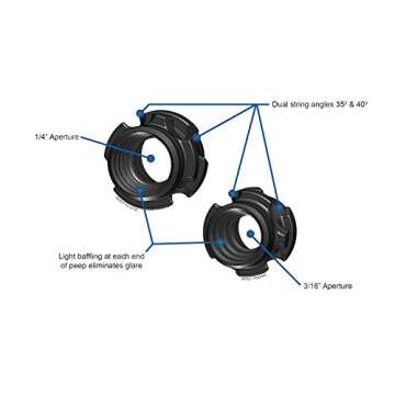 Hamskea Archery Solutions Raptor Peep Sight - Durable & Versatile