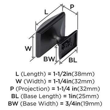 Amerock | Cabinet Knob | Gunmetal | 1-1/2 inch (38 mm) Length | Candler | 1 Pack | Drawer Knob | Cabinet Hardware