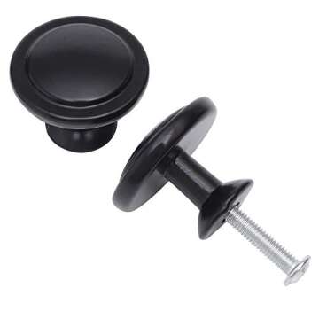 E Yuty 30 Pack Stylish Black Metal Cabinet Knobs
