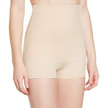 Maidenform Women's Firm Control High-Waist Moisture-Wicking Shapewear Boyshorts