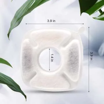 16Pcs Pet Fountain Filters Replacement Compatible with 95Oz/2.8L Dog Water Fountain, Cat Water Fountain Filters(8 Carbon Filters+8 Sponge Filters)