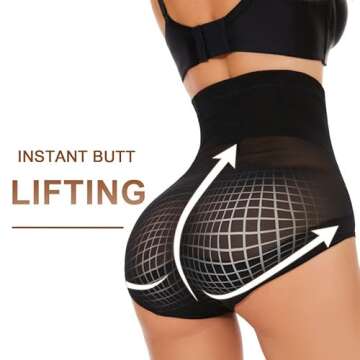SIMIYA Shapewear Tummy Control for Women High Waist Extra Firm Body Shaper Waist Cincher Stomach Shapewear Briefs