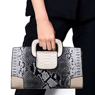 ZLMBAGUS Women Vintage Flap Tote Top Handle Satchel Handbags PU Leather Clutch Purse Shoulder Bag (Y-Gold)