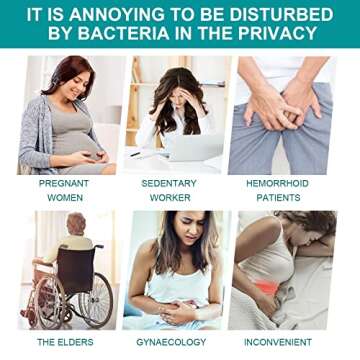 Sitz Bath for Toilet - Sitz Bath for Hemorrhoids - Foldable Sitz Bath for Postpartum Care, Designed for Perineum Soaking, Hemorrhoid, and Anal Inflammation Treatment