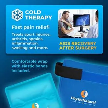 Universal Large Flexible Gel Ice Pack & Wrap - Cold Therapy for Your HIPS, Shoulders, Elbow, Back, K...