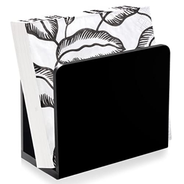 HBlife Black Acrylic Napkin Holder - Sturdy Kitchen & Dining Table Organizer