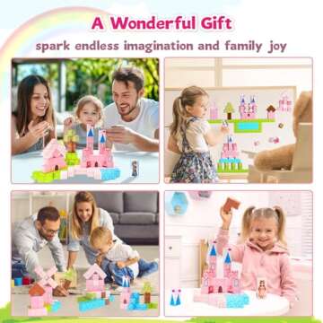 Hiwawind Magnetic Blocks-Princess Castle Collection World,Magnetic Toys for 3+ Year Old Boys & Girls, Creative STEM Building Toys Gifts for Kids Ages 3-8,Montessori Sensory Play