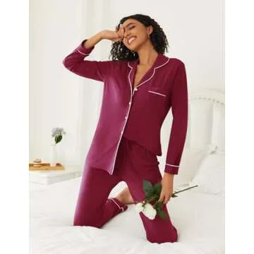 Ekouaer Womens Pajamas Set - Soft & Stylish Sleepwear