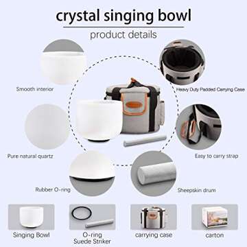 RYAN DVAN 8" G Note Frosted Chakra Singing Bowl