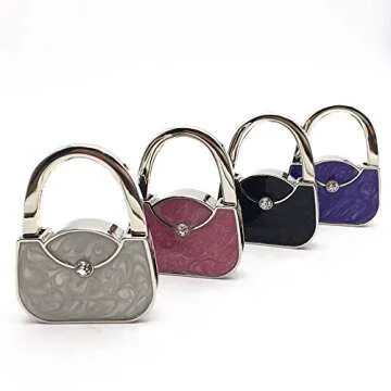 ROFLYER Stylish Foldable Purse Bag Hook Set of 4