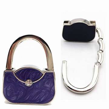 ROFLYER Stylish Foldable Purse Bag Hook Set of 4