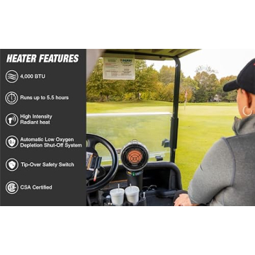 Mr. Heater Golf Cart Heater 4000 BTU - Ideal for Winter Golfing