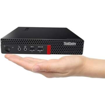 Lenovo ThinkCentre M910Q Tiny Desktop Computer with 21.5 inch FHD Monitor, Core i5-6500 3.2GHz, 16 G...