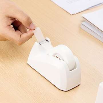 Amazon Basics Tape Dispenser with Refill Rolls - 3/4" x 1300" (36 yds), 16 Pack, Matte Finish