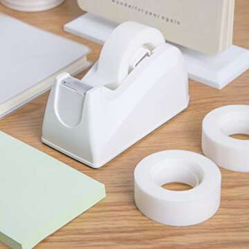 Amazon Basics Tape Dispenser with Refill Rolls - 3/4" x 1300" (36 yds), 16 Pack, Matte Finish