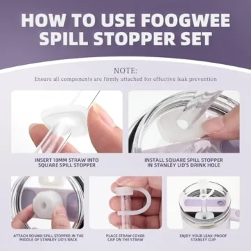 FOOGWEE Silicone Spill Stopper for Your Stanley Tumbler