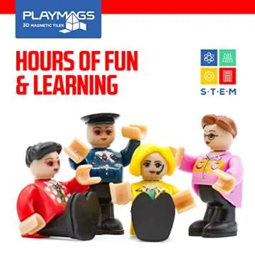 Playmags Magnetic Community Set - 15 Imaginative Figures