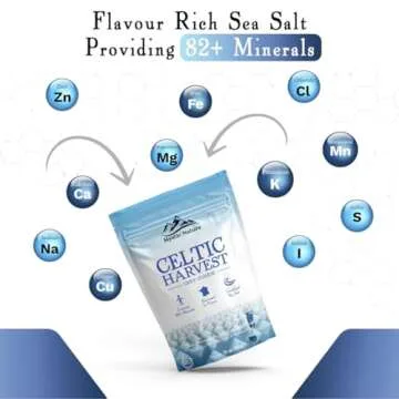 Mystic Nature Celtic Harvest Sea Salt - Natural & Unrefined 1.1 LB Rich in 82 Minerals