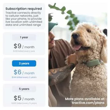 Tractive XL GPS Dog Tracker for Large Dogs - Real-Time Tracking