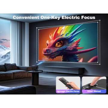 1080P Adjustable Projector for Home & Outdoor Fun