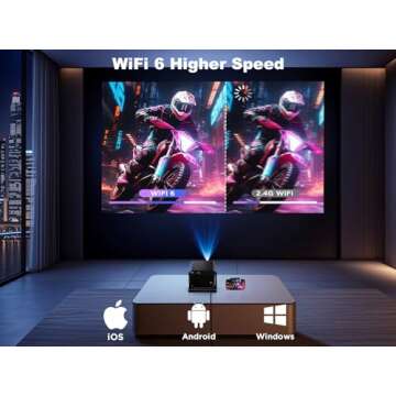 1080P Adjustable Projector for Home & Outdoor Fun